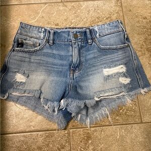 Distressed Denim Shorts